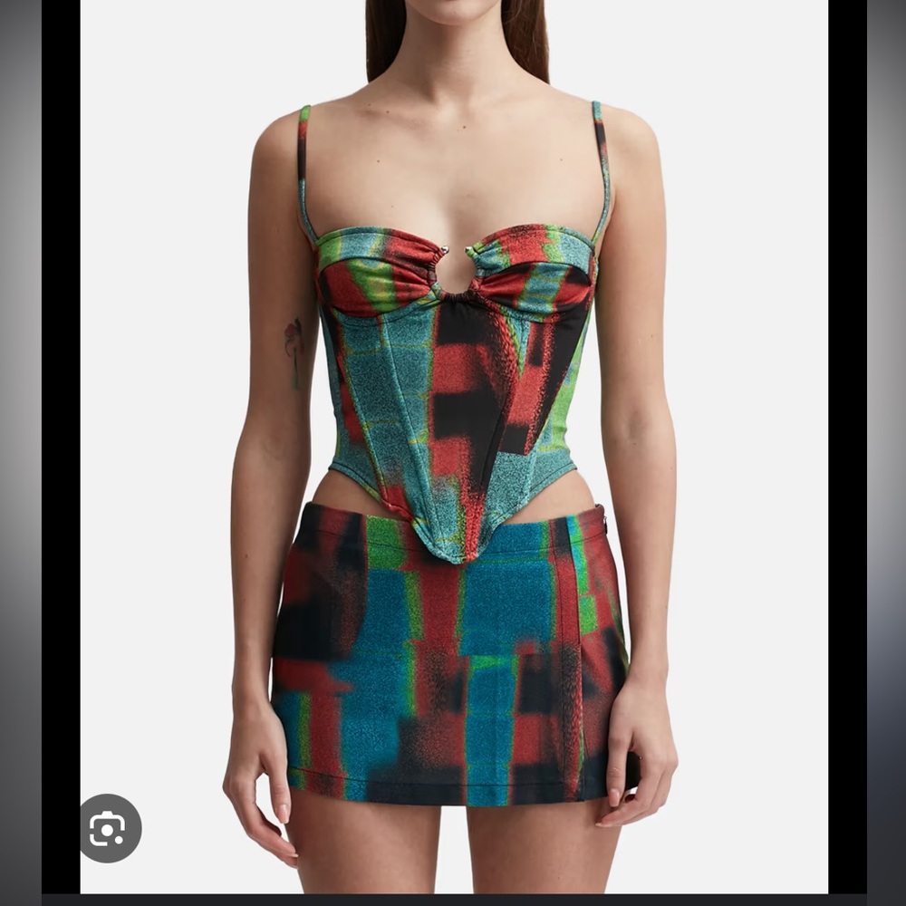 MIAOU Deia corset in rust print